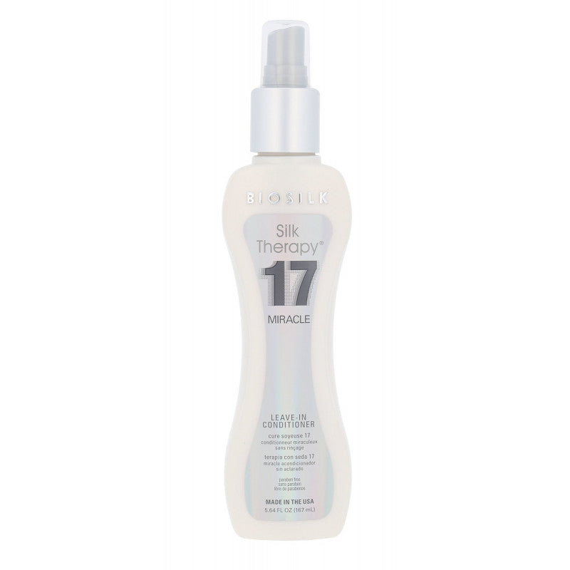 Biosilk Silk Therapy 17 Miracle Leave-In Conditioner - Hydrating Hair Treatment for Damaged Hair, Frizz Control & Shine Enhancement - Perfect for Daily Use, Salon Results at Home