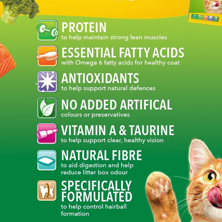 Friskies Cat Dry Food - Meaty Grills & Seafood Flavor, 1kg & 2.5kg Bags - Nutritious Indoor Cat Food for Daily Meals & Treats - Perfect for Adult Cats & Kittens