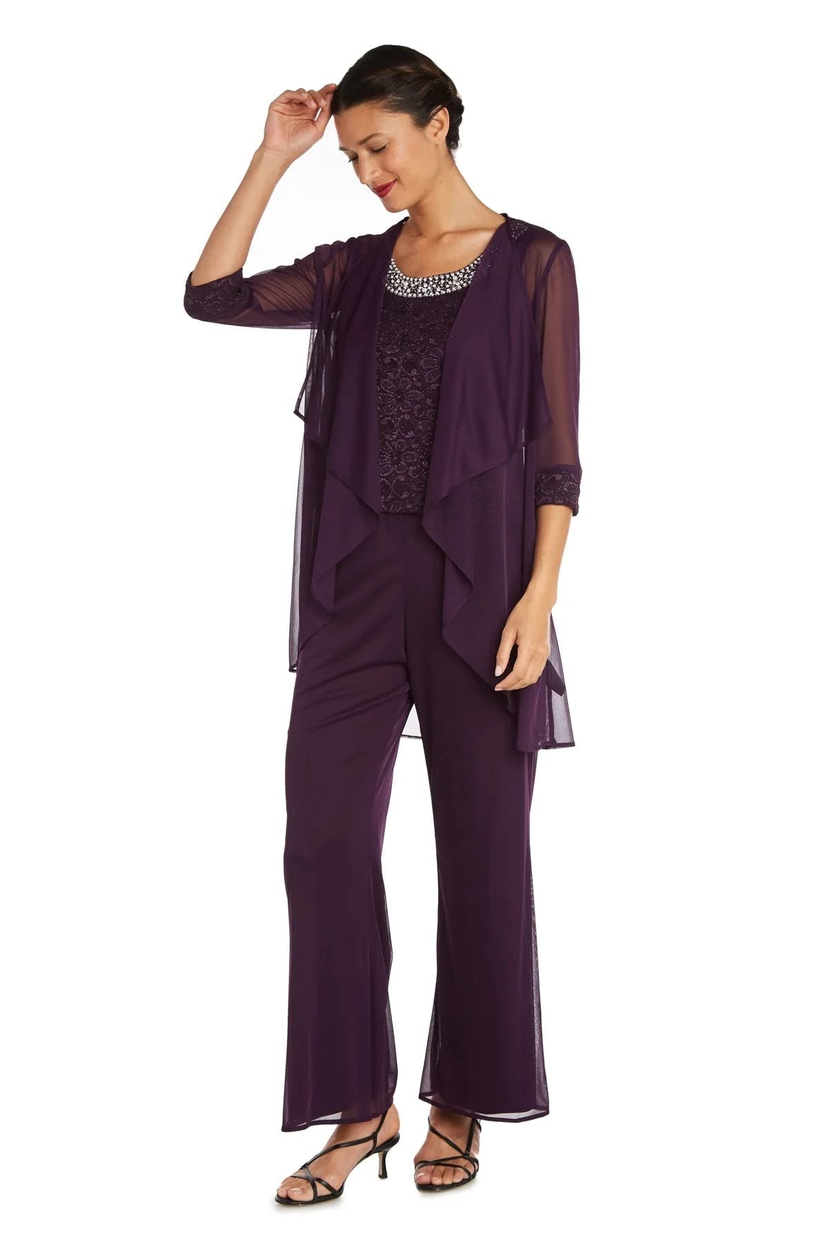 R&M Richards Plus Size Women's Pant Suit - Made in USA - Professional Office Wear & Special Occasion Outfit
