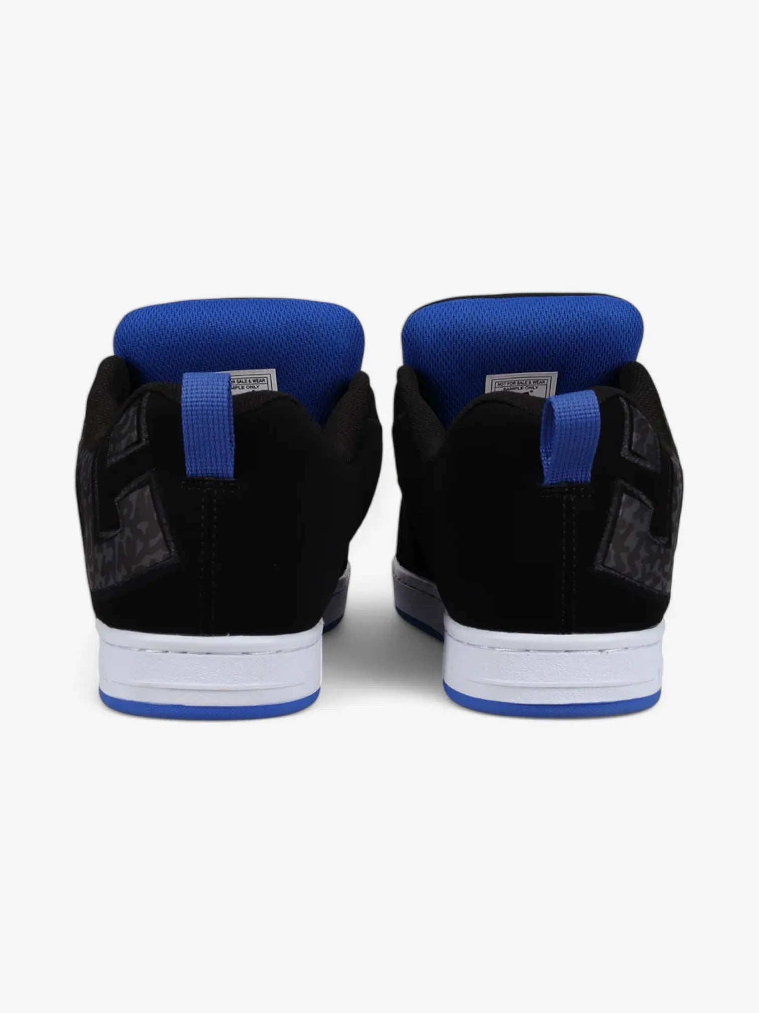 DC Court Graffik Skate Shoes for Men - Black & Blue High-Top Sneakers | Comfortable Skateboarding & Casual Streetwear Shoes for Everyday Wear