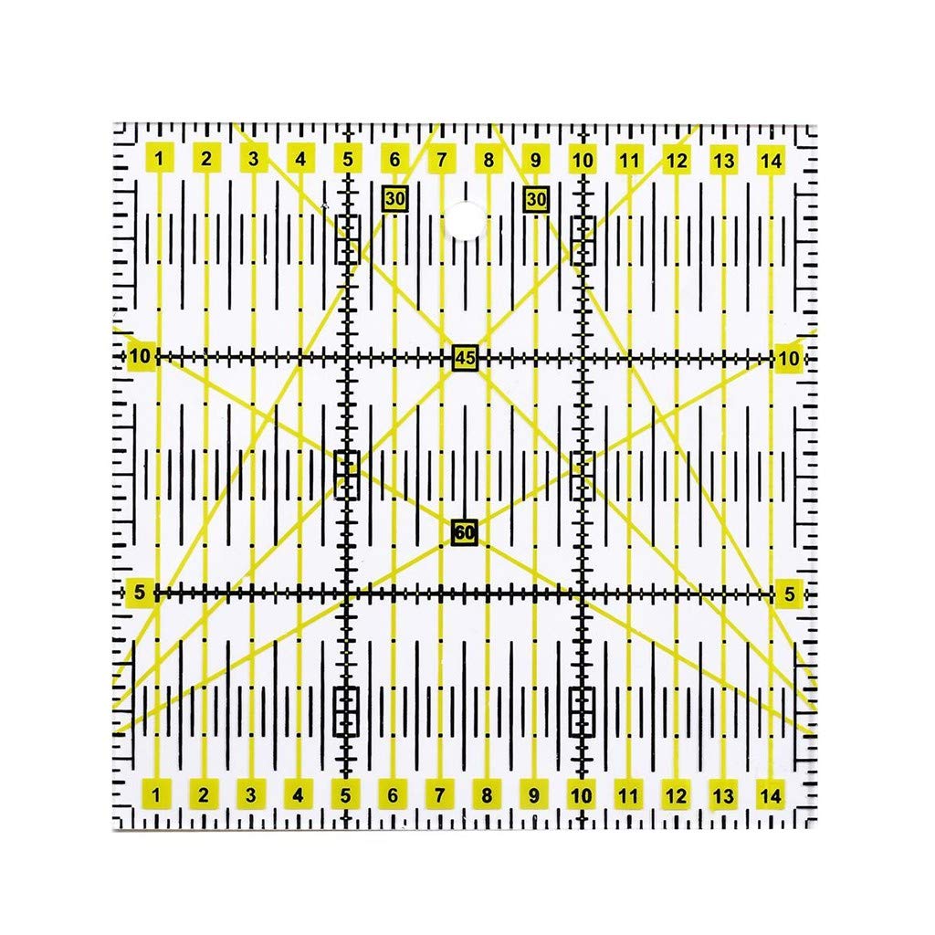 12 Inch Clear Acrylic Quilting Ruler - Precision Patchwork & Sewing Measuring Tool for DIY Crafting, Tailoring, Scrapbooking - Perfect for Quilters, Dressmakers & Home DIY Projects