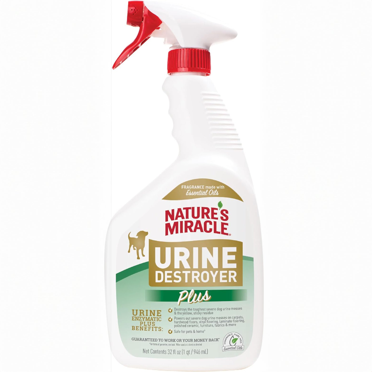 Nature's Miracle Urine Destroyer Plus - Advanced Stain & Odor Eliminator for Pets - Ideal for Carpets, Floors & Furniture