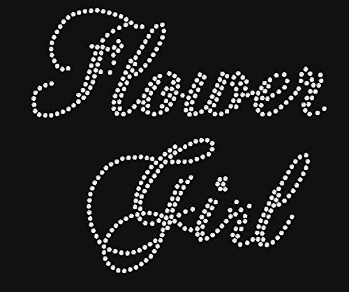 Sparkling Flower Girl Rhinestone Iron-On Transfer - DIY Wedding Dress & Costume Embellishment for Special Occasions