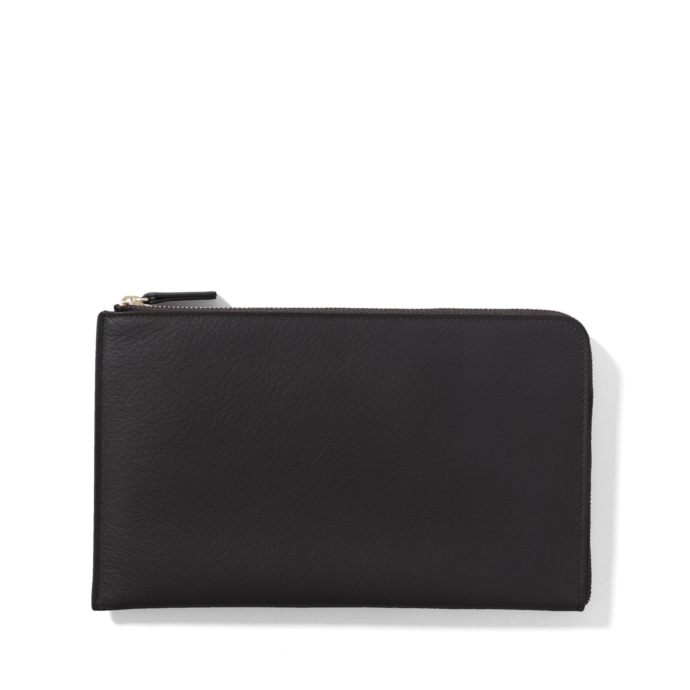 Leatherology Black Onyx Slim Zip Travel Wallet for Men & Women - Compact Lightweight RFID Blocking Leather Wallet with Multiple Card Slots & Zip Closure - Perfect for Travel, Business, and Everyday Use