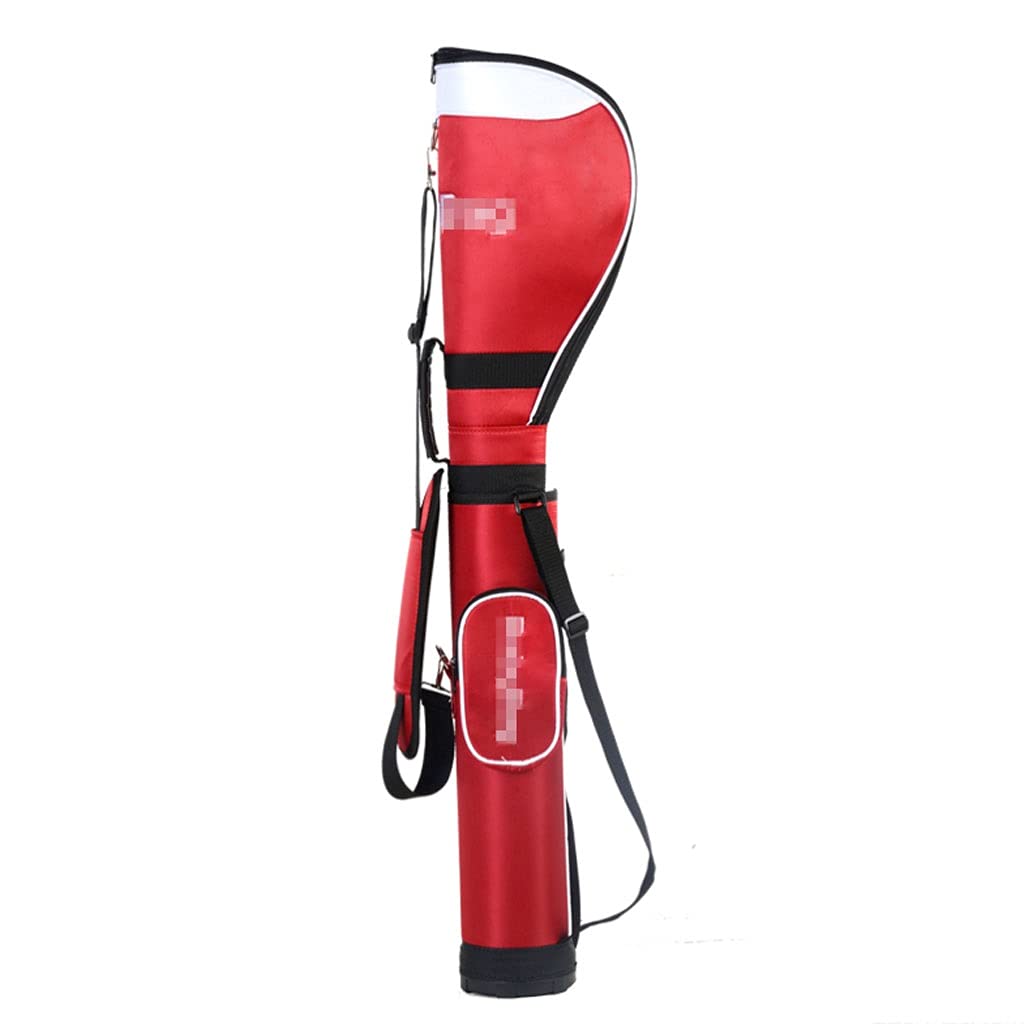 FEANG Lightweight Golf Stand Bag for Men, Women & Kids - Holds 5-10 Clubs - Perfect for Driving Range, Course Training & Travel - Durable Mini Golf Club Carrier (Red)