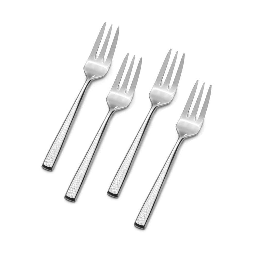 Premium Set of 4 Stainless Steel Appetizer Forks - Elegant Small Forks for Cocktail Parties, Weddings & Hors d'oeuvres
