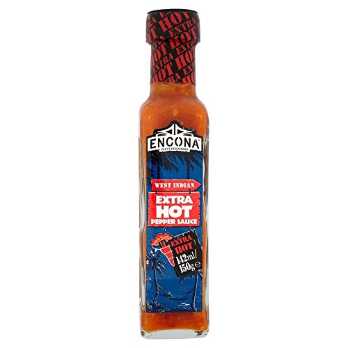 Encona West Indian Extra Hot Pepper Sauce - 142ml | Spicy Caribbean Hot Sauce for Cooking, Grilling & Dipping | Perfect for Jerk Chicken, Seafood & BBQ