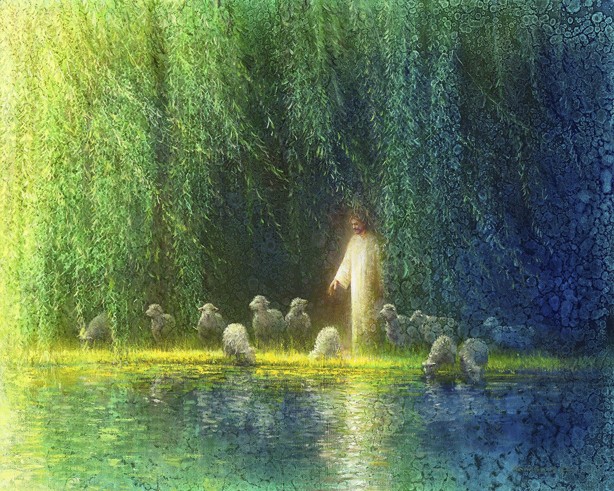 Among the Willows Gallery Wrap Canvas Art - Handmade Nature Landscape Painting for Home & Office Decor - Perfect for Living Room, Bedroom, or Office Wall Decor