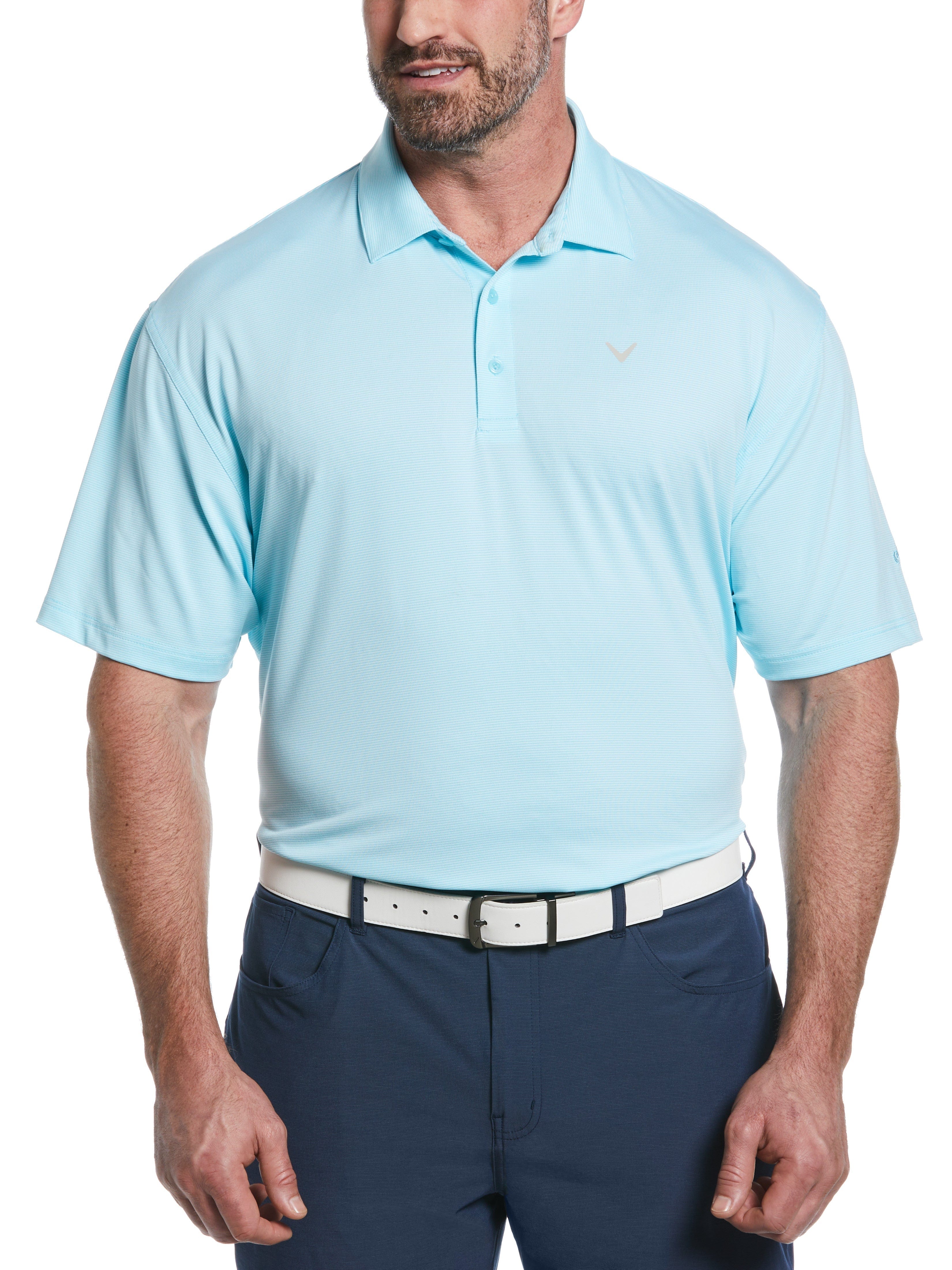 Big & Tall Pro Spin Fine Line Golf Polo Shirt for Men - Moisture-Wicking, UV Protection & Comfortable Fit - Perfect for Golf, Casual Wear & Outdoor Activities