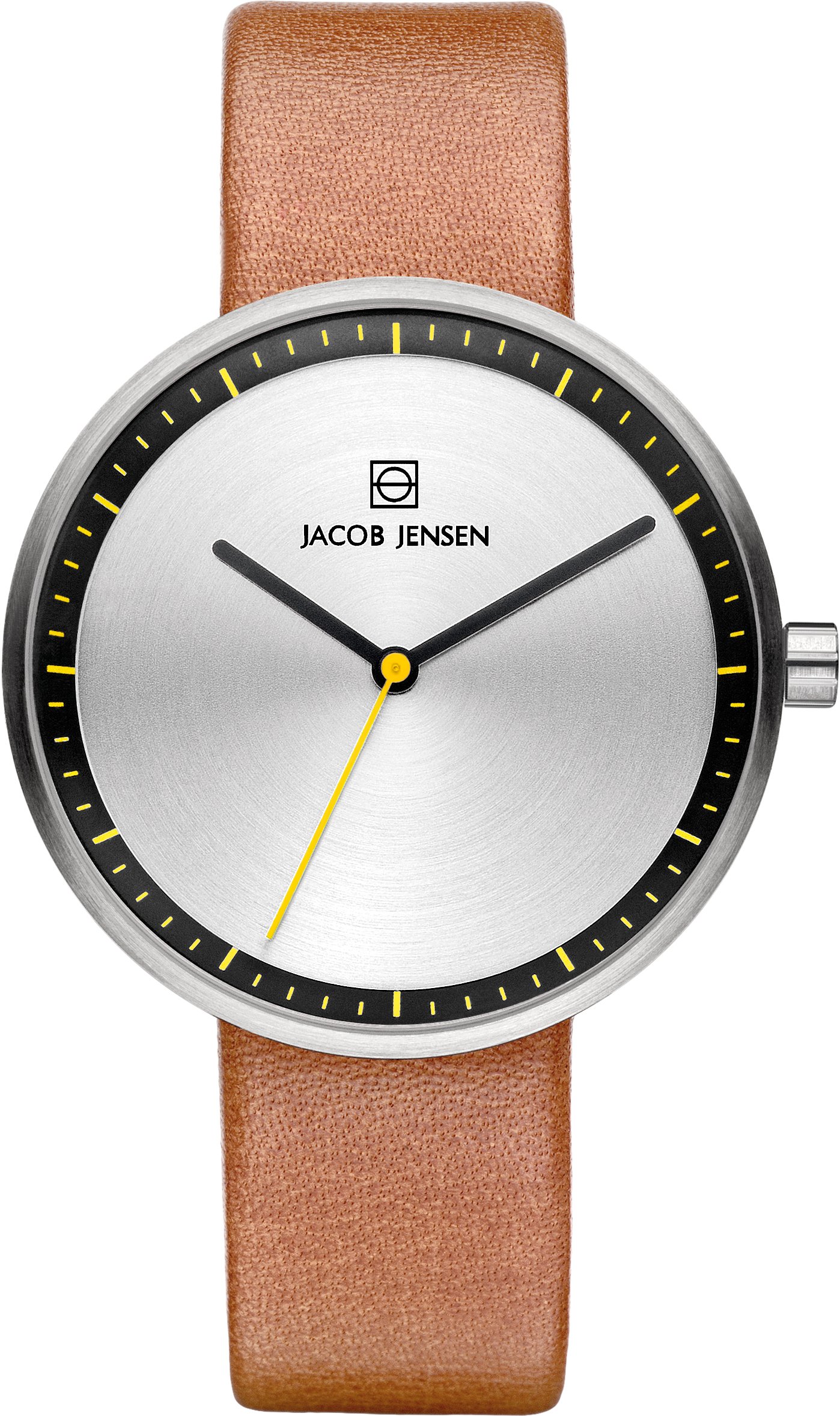 Jacob Jensen 281 Ladies Strata Silver Brown Watch - Elegant Women's Wristwatch for Business & Casual Wear - Perfect for Office, Date Night & Everyday Fashion Accessory
