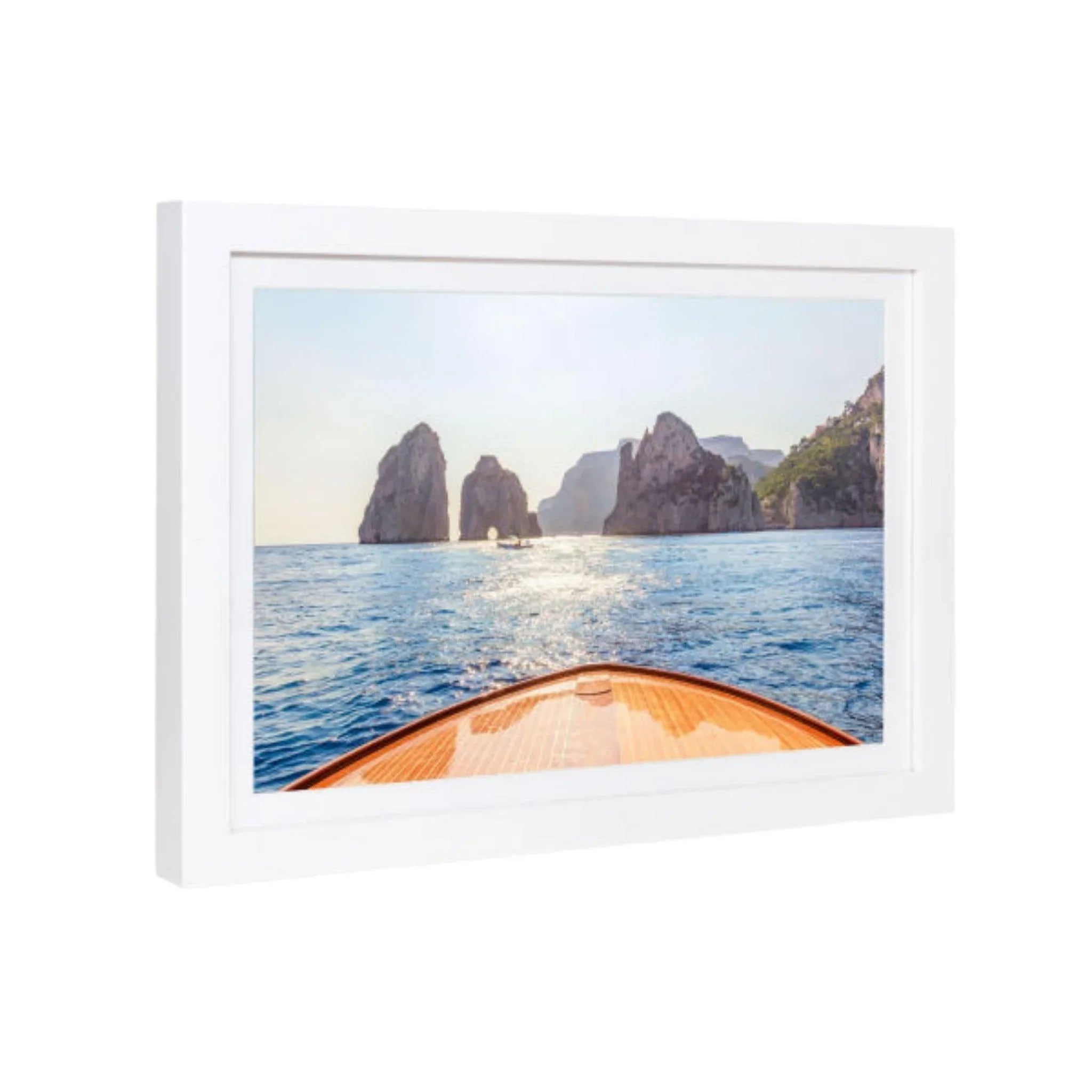 Gray Malin Capri Mini Framed Print - Coastal Wall Art for Beach House Decor, Office & Living Room | Perfect Day Trip Souvenir & Travel Inspired Home Décor