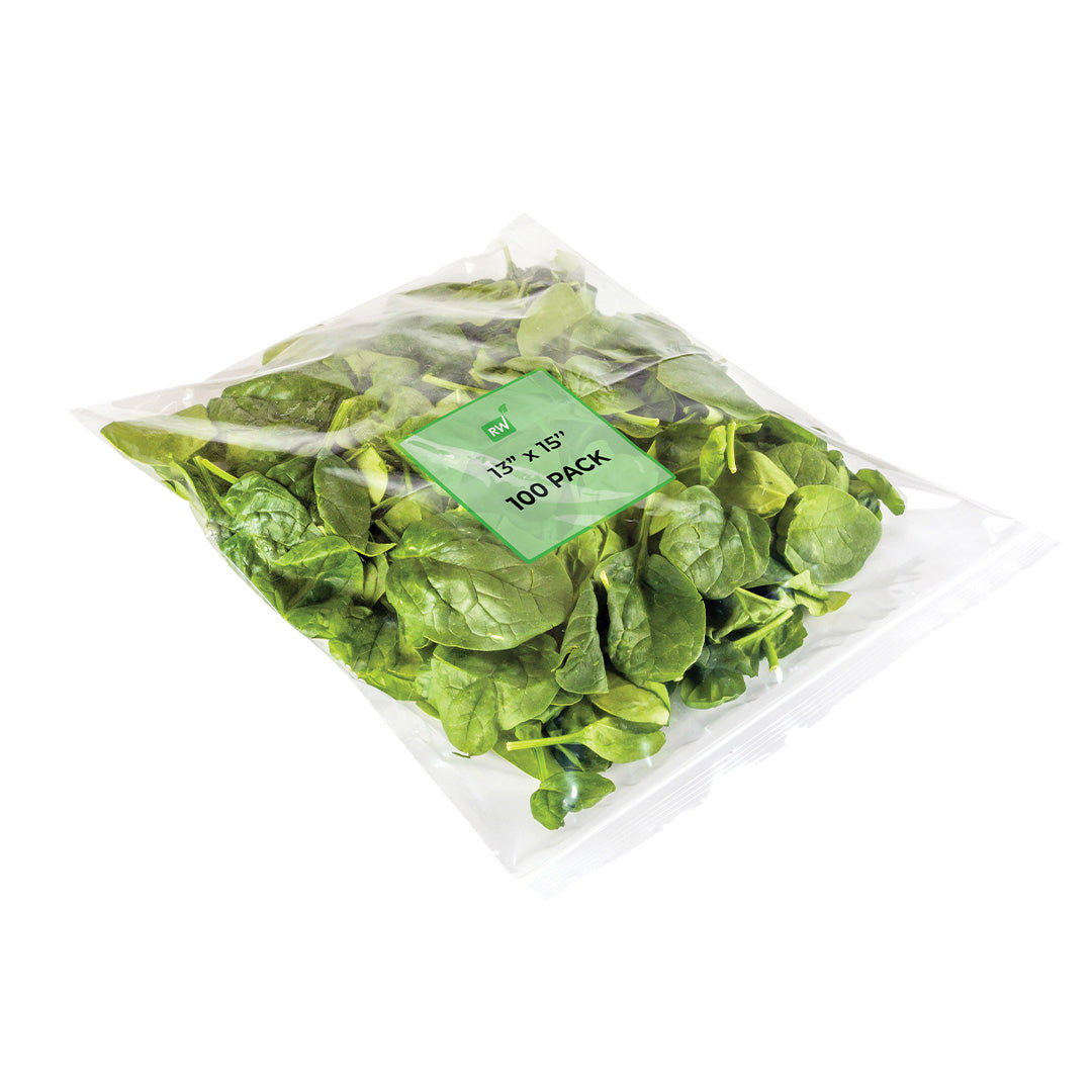 BPA Free Clear Plastic Zip Bags - 13 x 15 Inches, 100 Count Box | High Clarity Resealable Storage Bags for Food, Crafts & Organizing