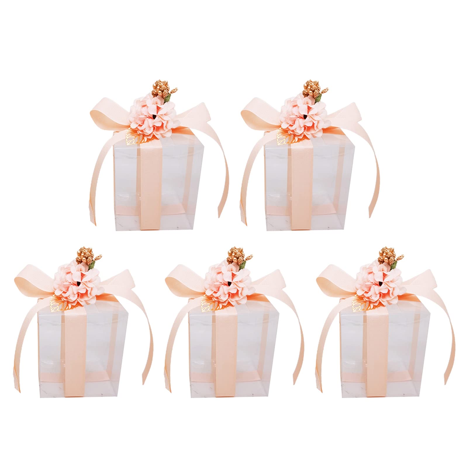 Lucare 5-Piece Pink Gift Box Set - Durable & Portable Chocolate Candy Packaging for Birthdays, Parties, Valentine's Day - Perfect for Gifting Sweets, Cookies & Small Treats