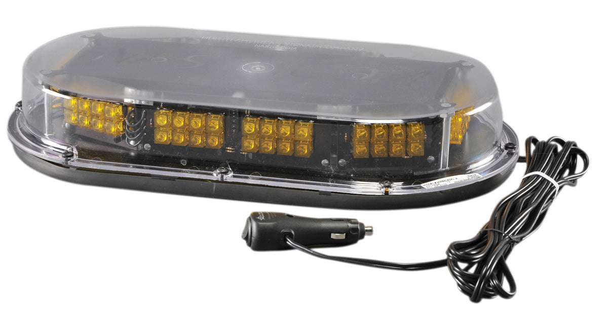 Piranha LED 752MA W Cord with Plug & Switch - Low Profile Strobing Mini Light Bar for Emergency Vehicles, Construction, and Off-Road Trucks