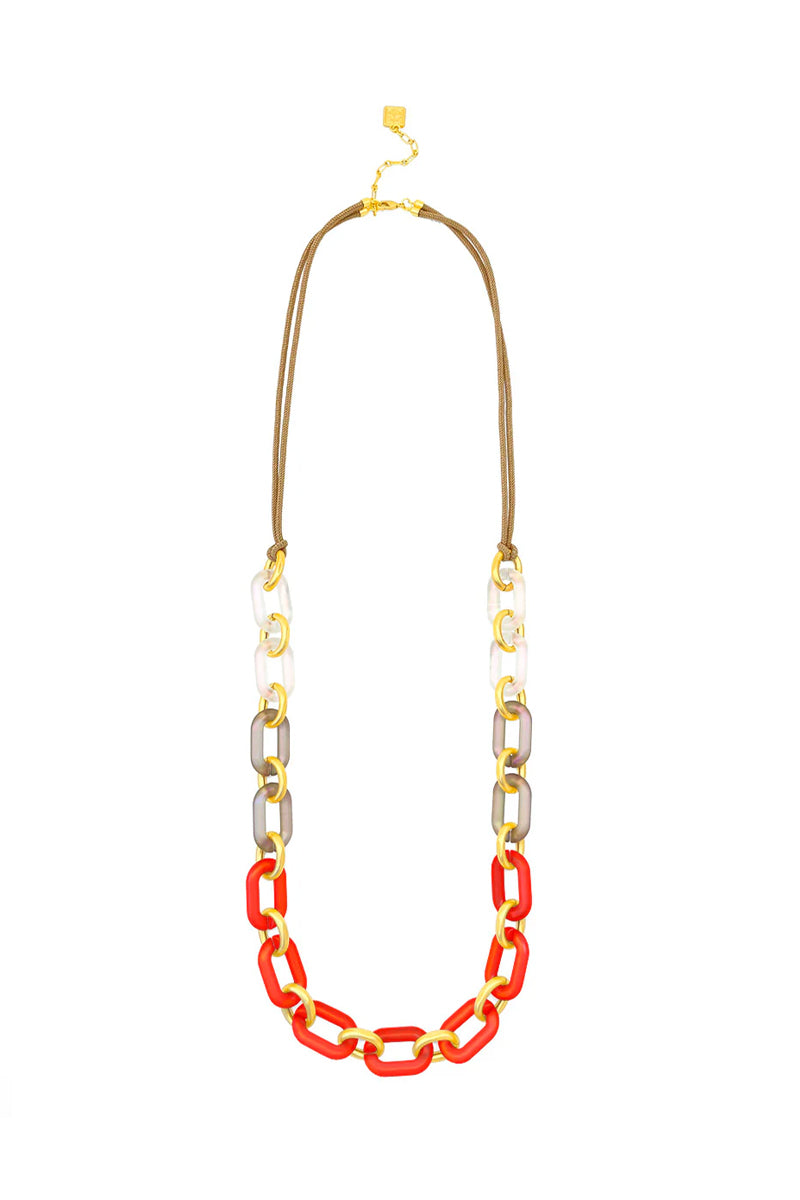 Elegant Resin Link Long Necklace for Women - Handmade Boho Jewelry - Perfect for Casual Wear, Parties & Gifts