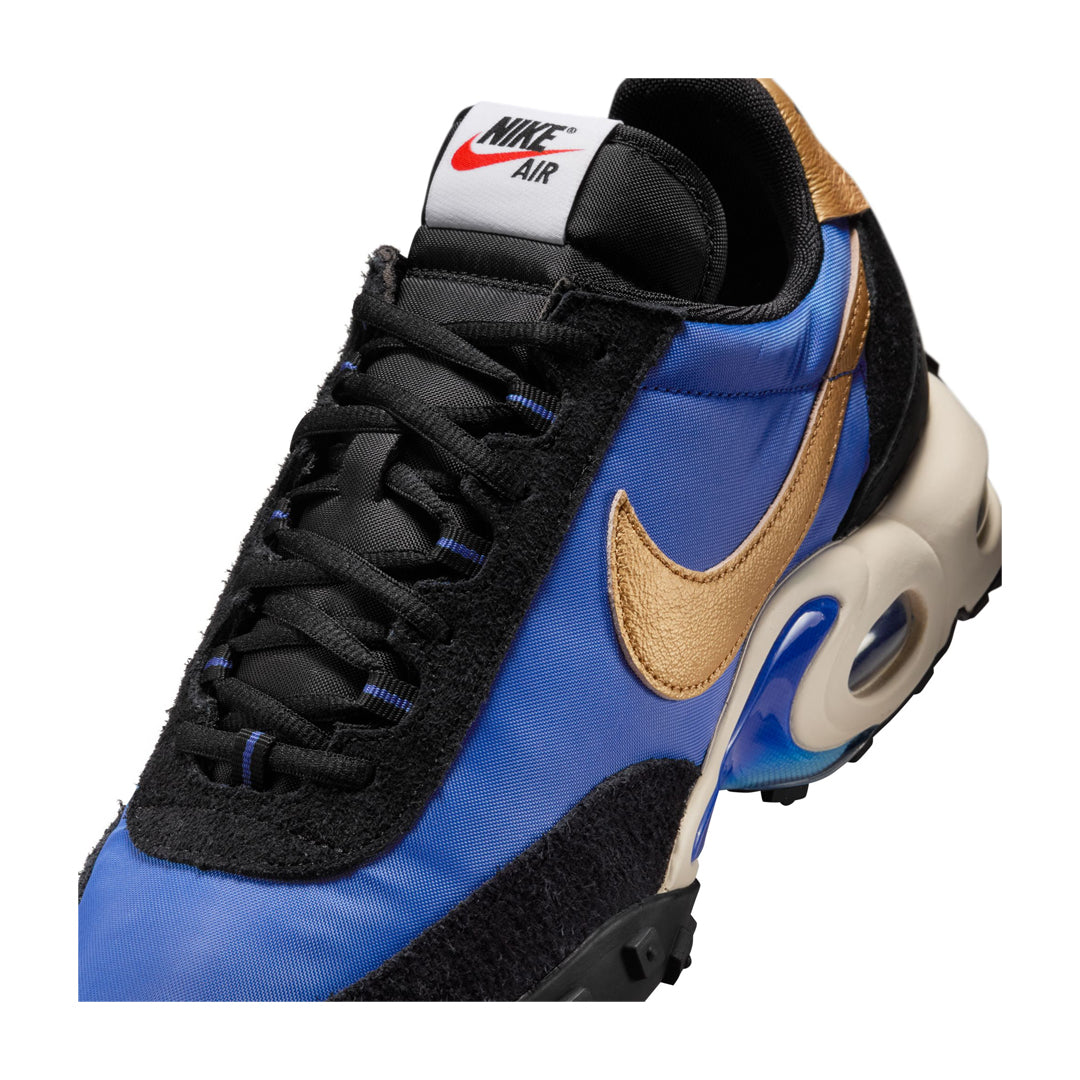 Nike Air Max Waffle SP Running Shoes - Hyper Blue/Metallic Gold Colorway - Lightweight & Comfortable for Men's Athletic Training, Jogging, and Streetwear Fashion