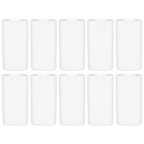 Beaupretty 10-Pack Refillable Travel Deodorant Containers - 15g Empty Cream Jars for DIY & On-the-Go Use | Portable Storage Bottles for Cosmetics, Toiletries & Travel Essentials (White)