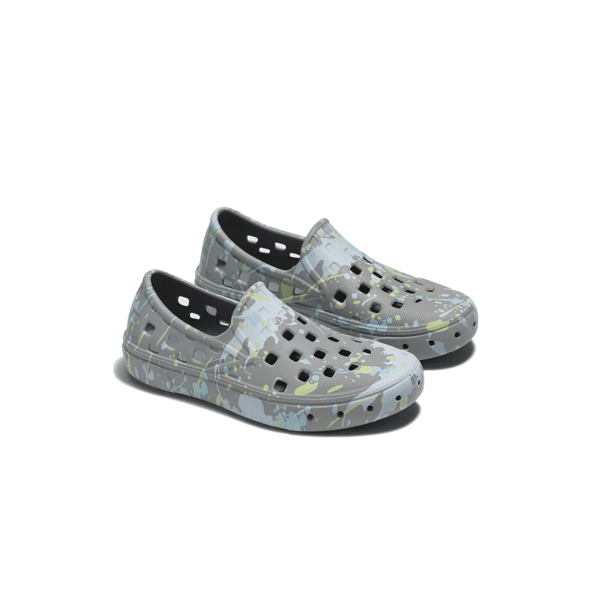 Kids' Slip-On TRK Sneakers with Paint Splatter Design - Comfortable Casual Shoes for School, Play & Everyday Wear