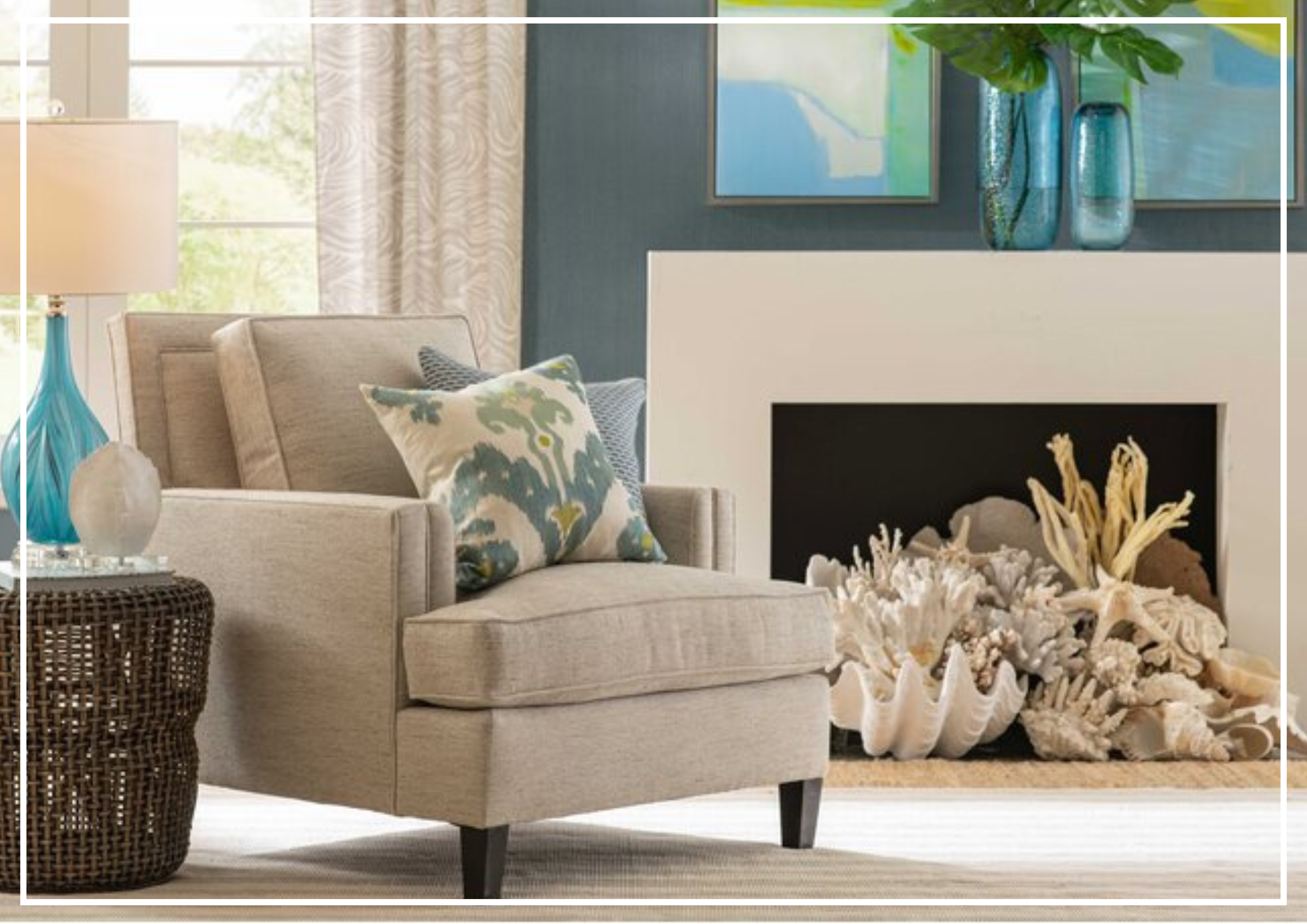 Bernhardt Addison Cream Upholstered Chair - Elegant Living Room Accent for Home & Office Decor