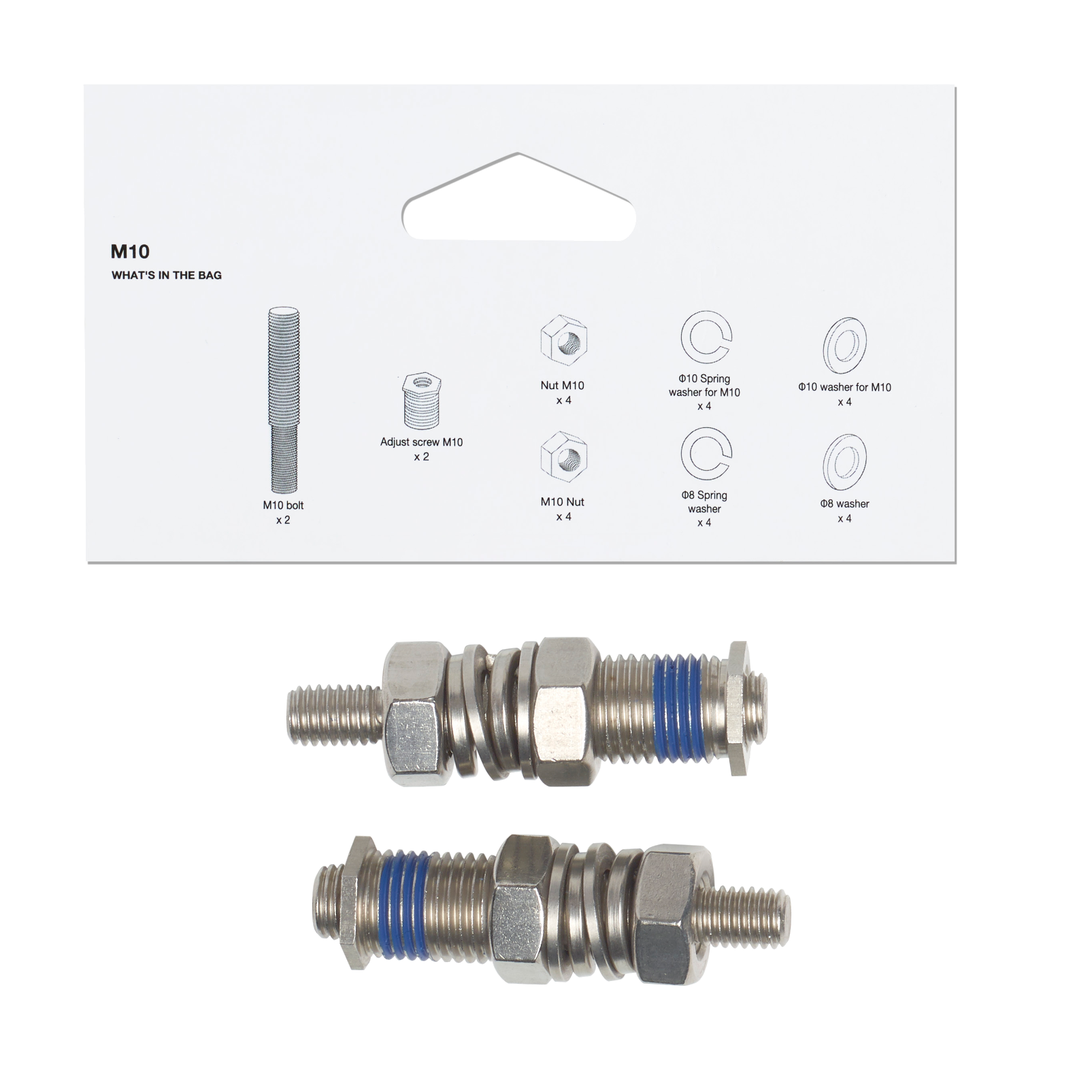 JBL PWSACCCRUISEM10 10MM Bolt Kit for Marine & Boat Cruise - Durable Stainless Steel Hardware for Watercraft Accessories & Engine Mounting