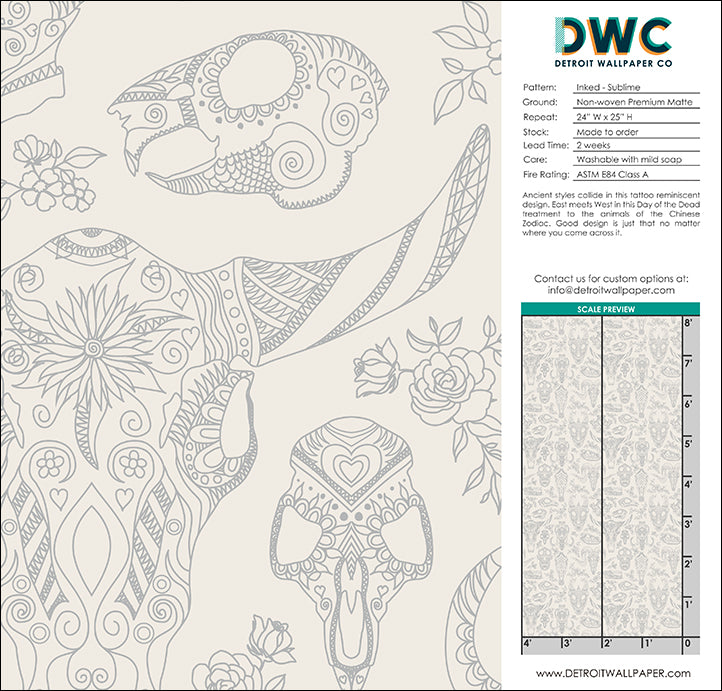 Premium Inked Sublime Wallpaper - High-Quality Self-Adhesive Wall Decor for Home & Office | Perfect for Bedrooms, Living Rooms, and Workspaces