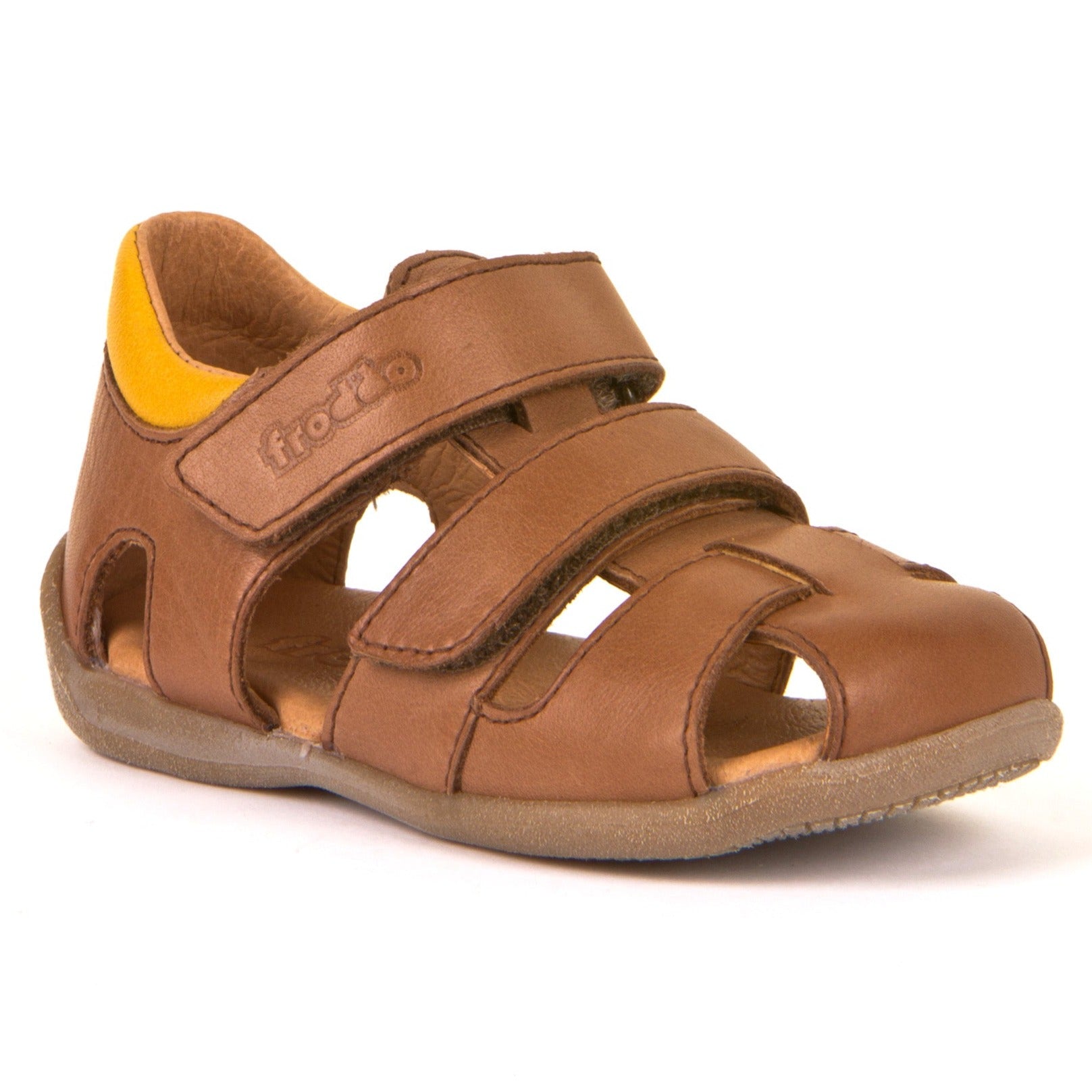 Froddo Kids' Double Strap Sandals for Boys and Girls - Comfortable Brown Leather Casual Shoes for Summer, Beach, and Outdoor Play
