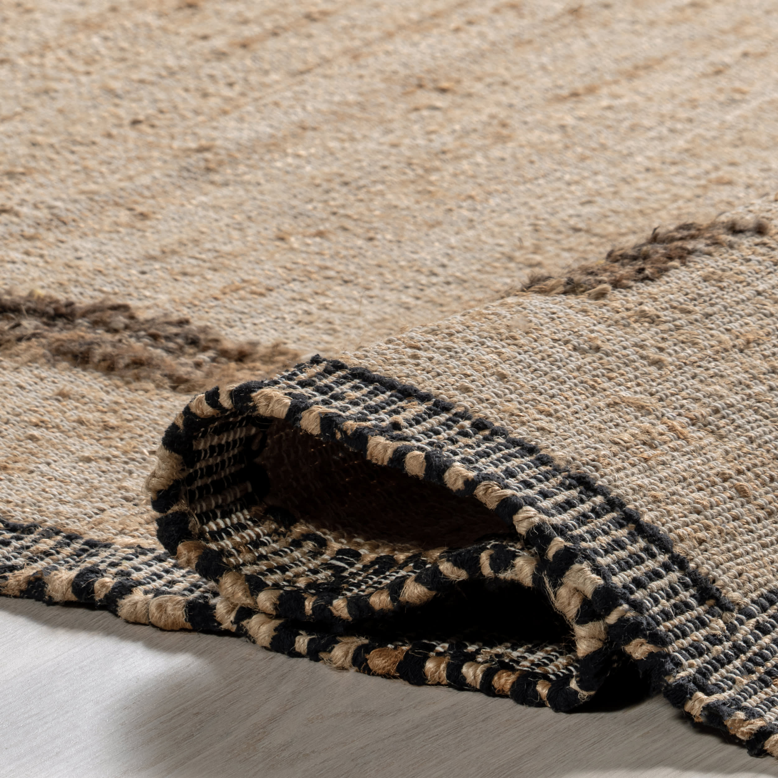 Natural Agora Jute and Wool Rug - Soft Handmade Area Rug for Living Room, Bedroom, Nursery - Eco-Friendly Home Decor for Cozy Spaces