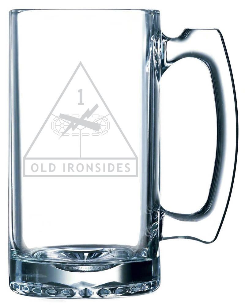 1st Armored Division 25oz Custom Beer Mug - Military Gift for Veterans & Collectors