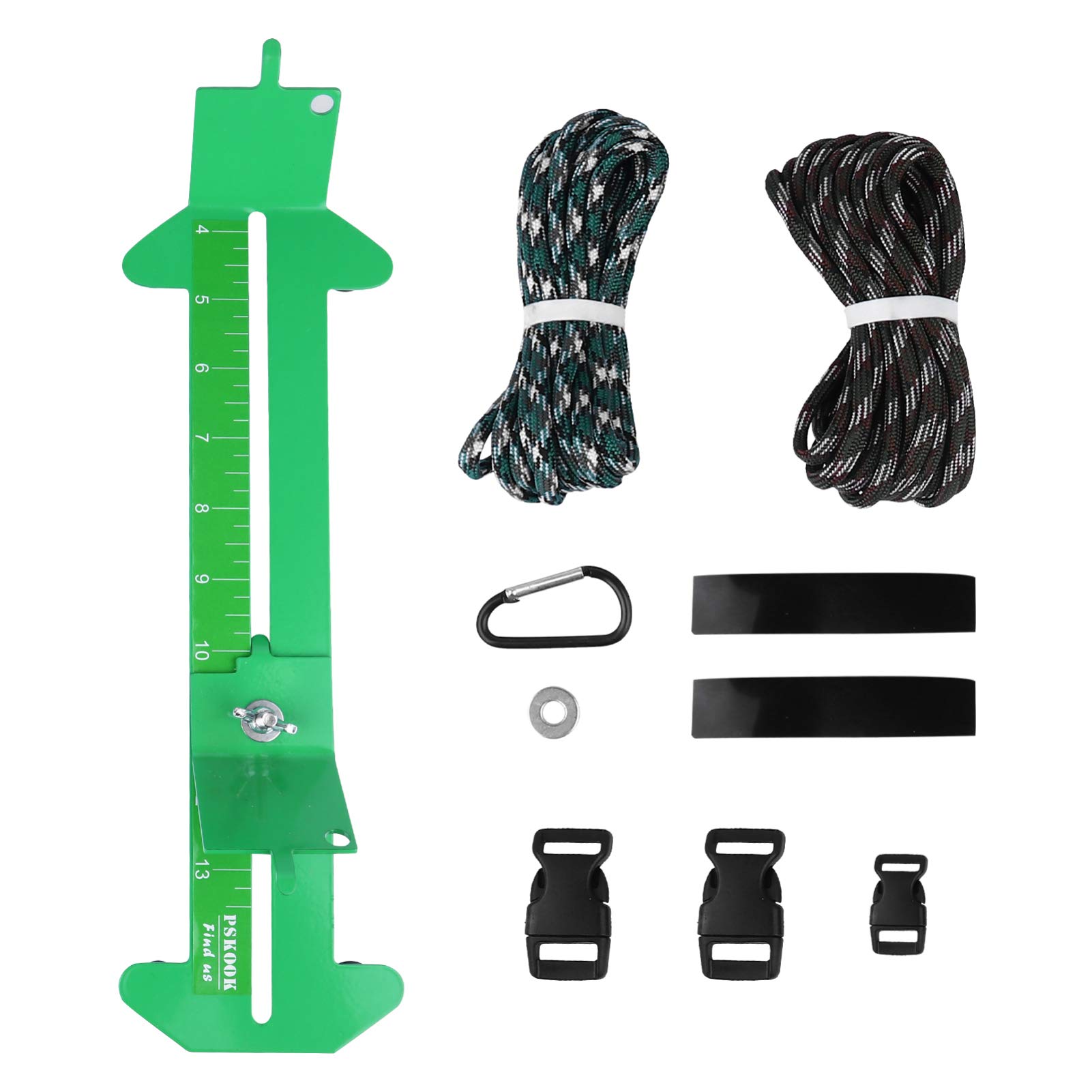 EXCEART Adjustable Paracord Bracelet Jig Kit - Stainless Steel DIY Weaving Tool for Bracelet Making, Survival Gear & Outdoor Crafts (Green) - Perfect for Camping, Hiking, and Emergency Preparedness