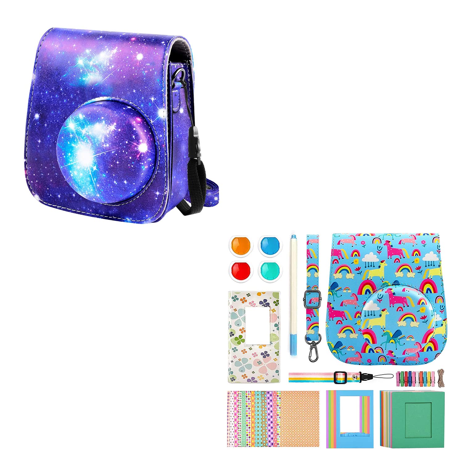 Katia Camera Case Bag & Instant Camera Accessories Bundle - Waterproof Protective Cover for Fujifilm Instax Mini, Polaroid - Perfect for Travel, Parties, and Outdoor Photography