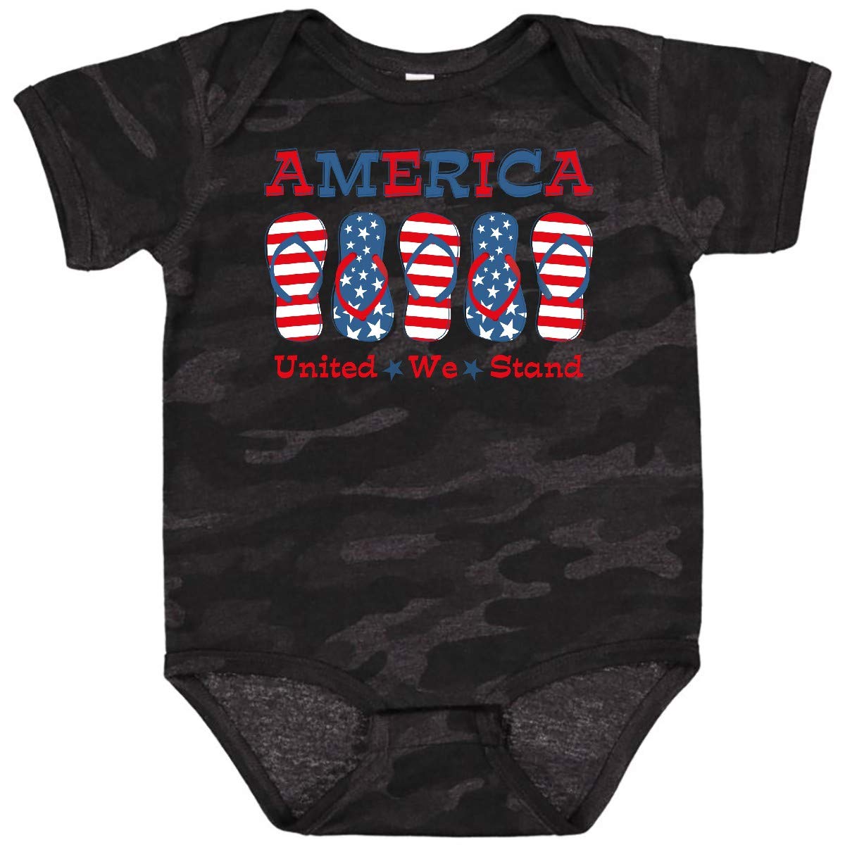 Inktastic Flip Flop America Baby Bodysuit - Cute Patriotic Onesie for Infants & Toddlers - Perfect for 4th of July, Memorial Day & Summer Outfits
