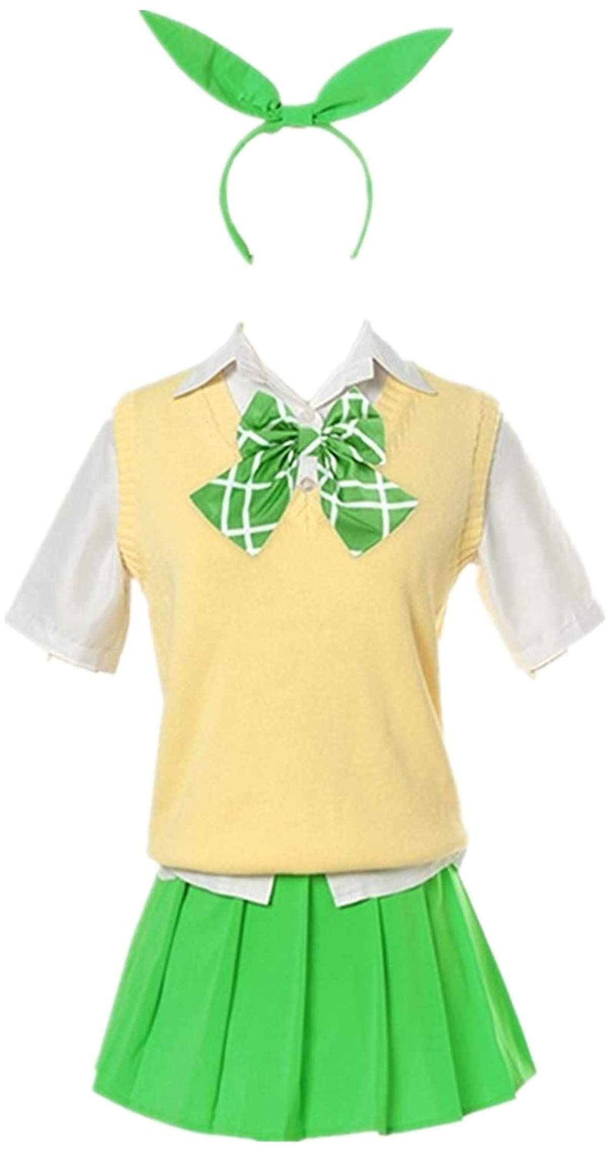 The Quintessential Quintuplets Nakano Yotsuba Cosplay Costume - Anime School Uniform Summer Dress Full Set for Conventions & Cosplay Events