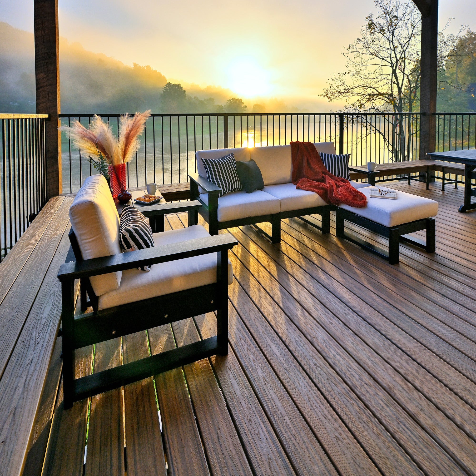 Outdoor Lanai Deep Seating Chair & Loveseat Set - Patio Furniture for Poolside, Garden, and Backyard Relaxation