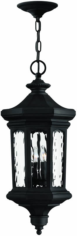 12W Raley 4-Light Outdoor Pendant Light Fixture - Black Matte Finish - Weatherproof Hanging Light for Patio, Porch, Deck & Garden - ETL Certified