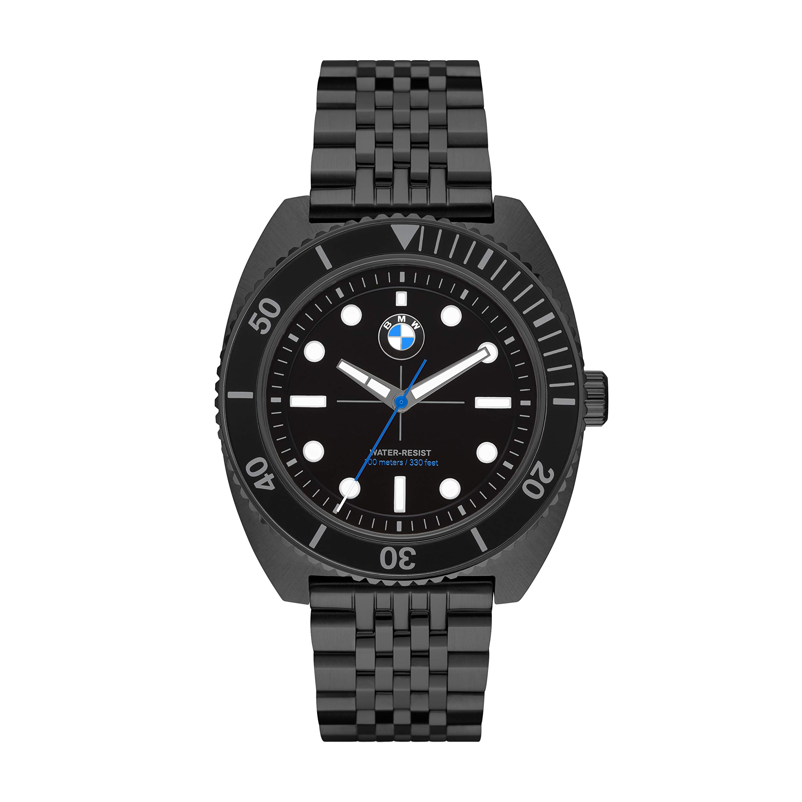 BMW Men's Stainless Steel Quartz Watch with Date Display - Classic Analog Wristwatch for Business, Casual & Formal Wear
