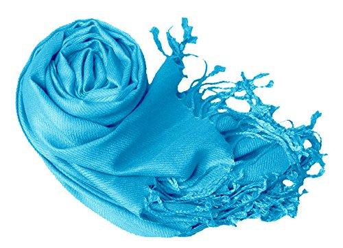 Turquoise Pashmina Shawl Wrap Scarf - Soft Cashmere Blend Winter Accessory for Women - Perfect for Weddings, Parties & Cold Weather