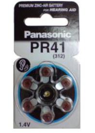 Panasonic PR41 1.4V Zinc Air Hearing Aid Batteries (6-Pack) - Long-Lasting Power for Hearing Devices, Ideal for Seniors & Daily Use