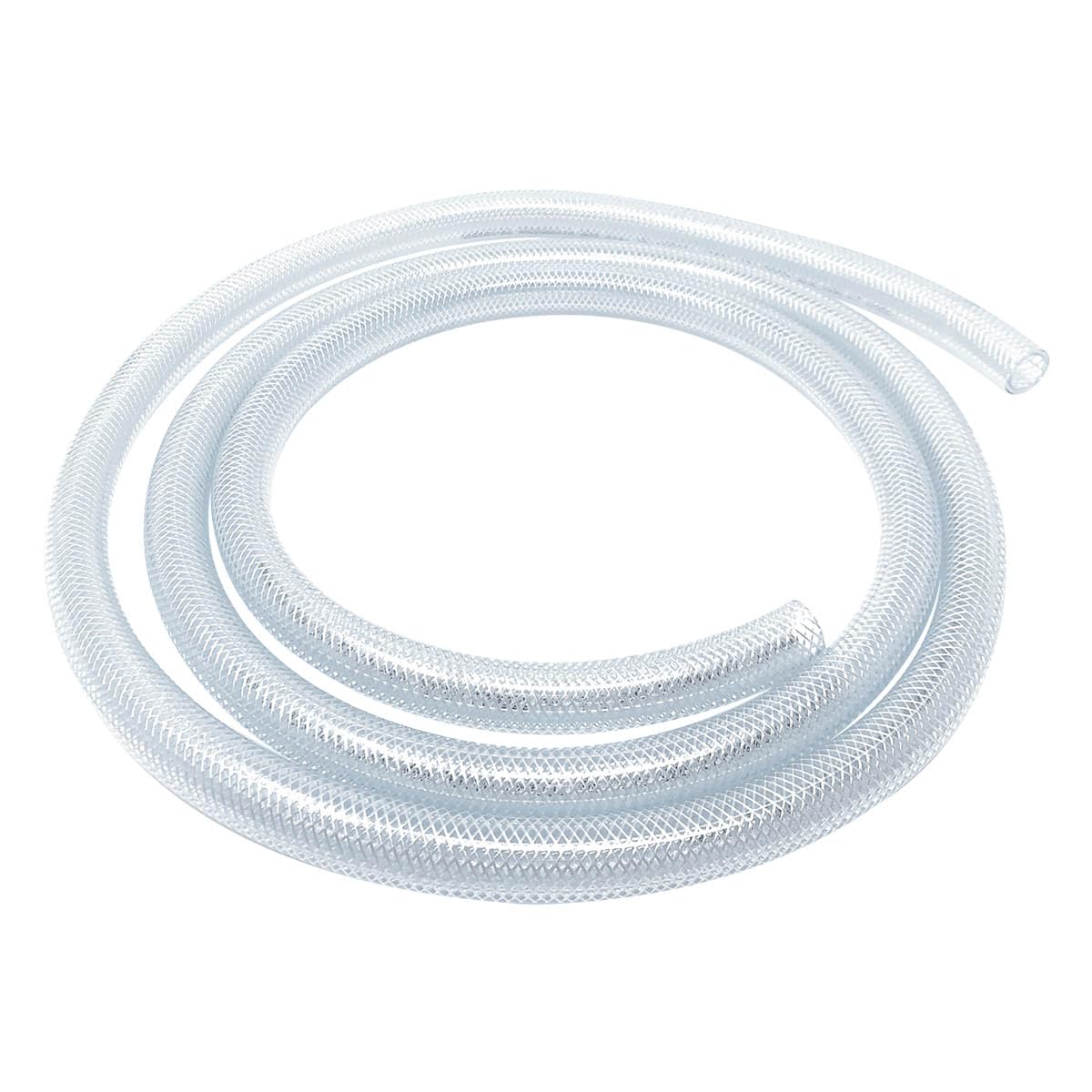 Gloxco Clear Braided PVC Tubing - Food Grade Heavy Duty Reinforced Hose, 3/4