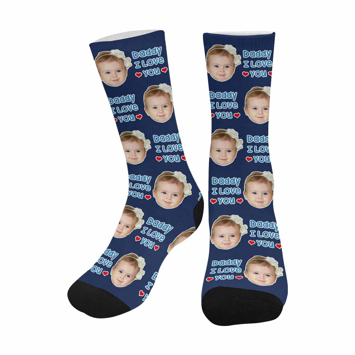 **Personalized Dad Socks with Photo - Custom Father's Day Gift from Daughter, Son, or Wife - Funny & Heartwarming Socks for Dad - Perfect for Birthdays, Holidays & Everyday Wear**