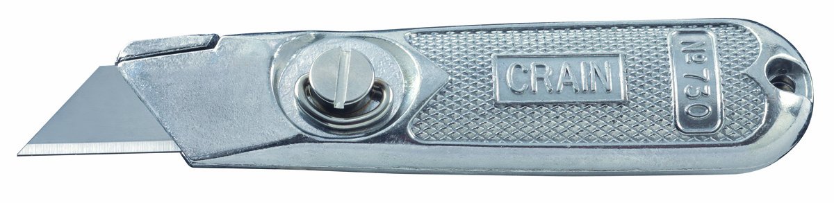 Crain 730 Heavy Duty Utility Knife with Vinyl Handle - Perfect for Cutting Boxes, Carpets, and DIY Projects