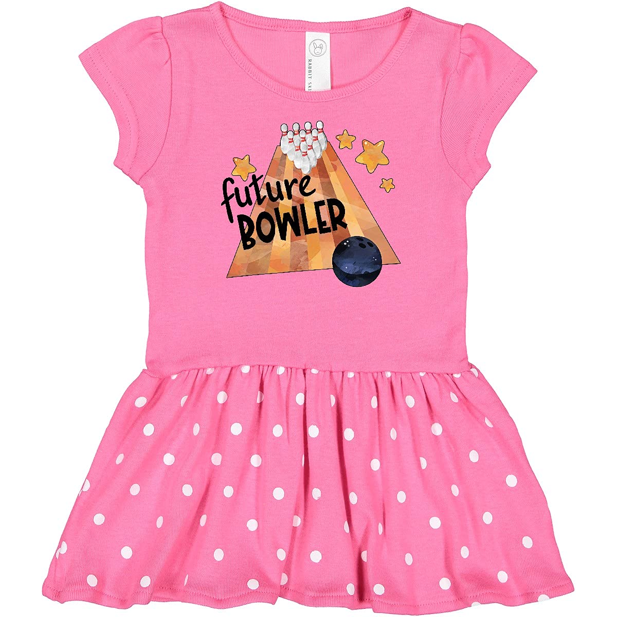 Inktastic Future Bowler Bowling Ball and Pins Baby Girl Dress - Cute Outfit for Infant Birthday Party, Photo Shoot & Casual Wear