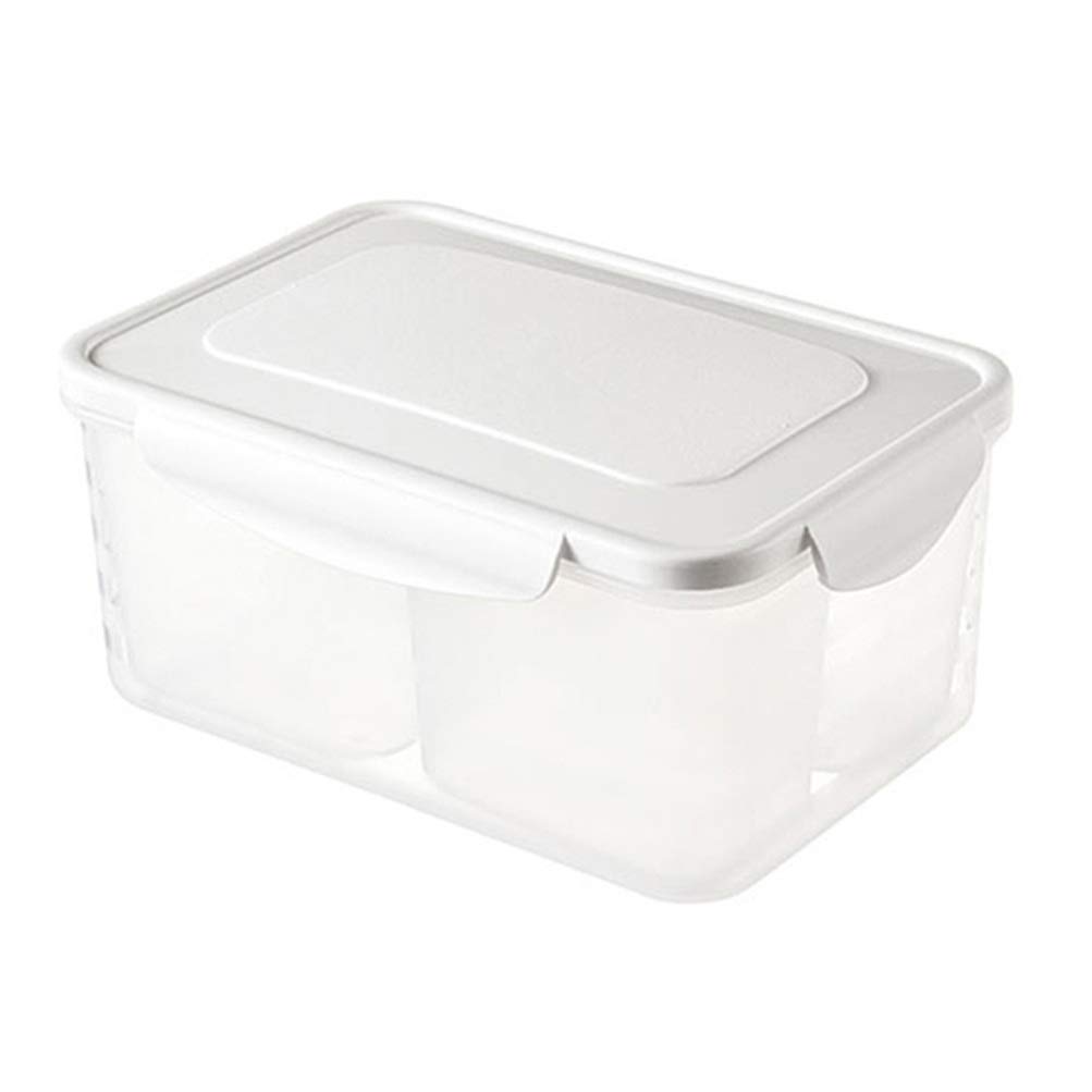 Hemoton Plastic Food Storage Containers with Lids - 3 Compartment Refrigerator Organizer, Airtight Crisper Box for Fresh Fruits, Vegetables & Snacks - Perfect for Home Kitchen, Meal Prep & Lunch Storage