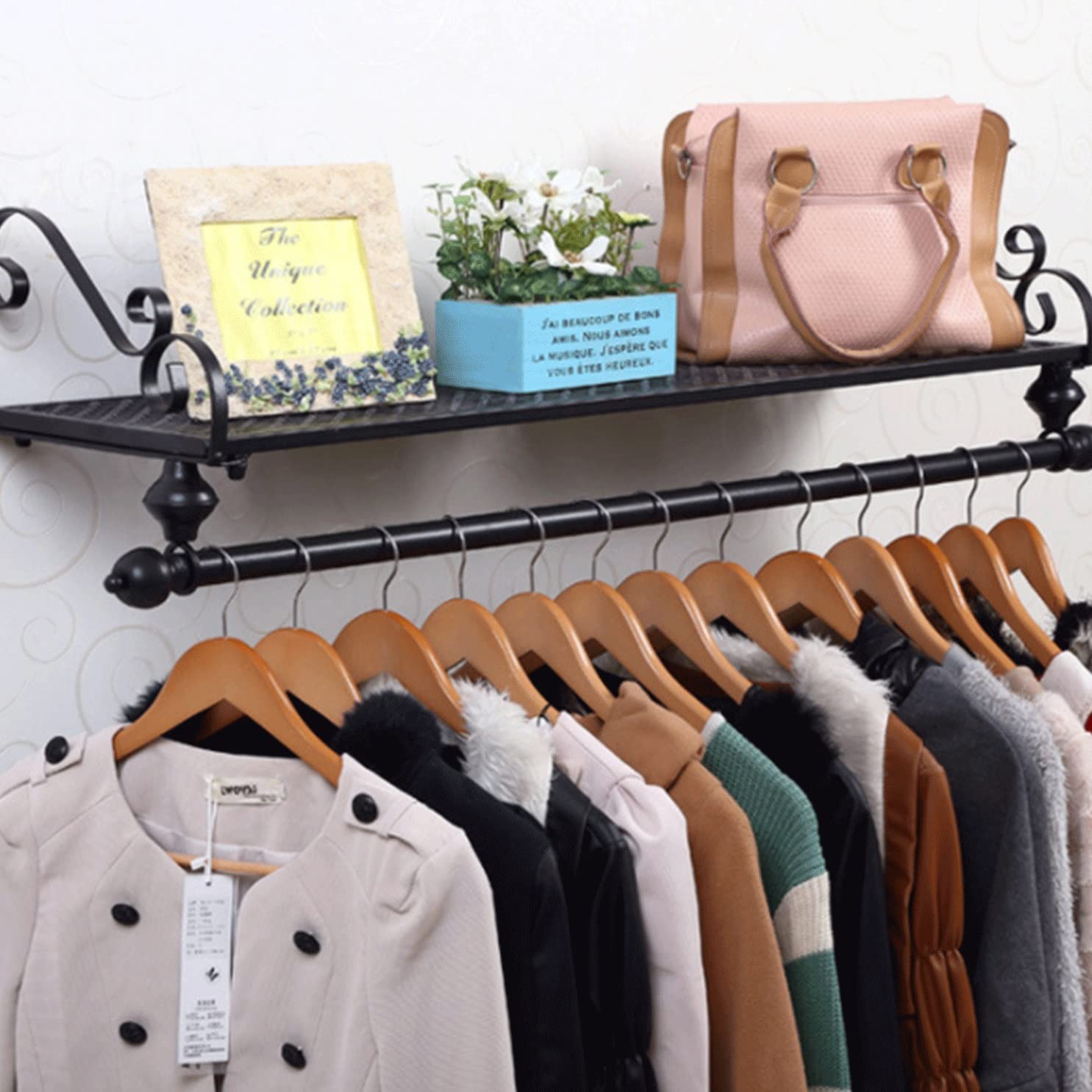 Wall-Mounted Coat & Hat Rack - Modern Metal Shelf for Home Decor