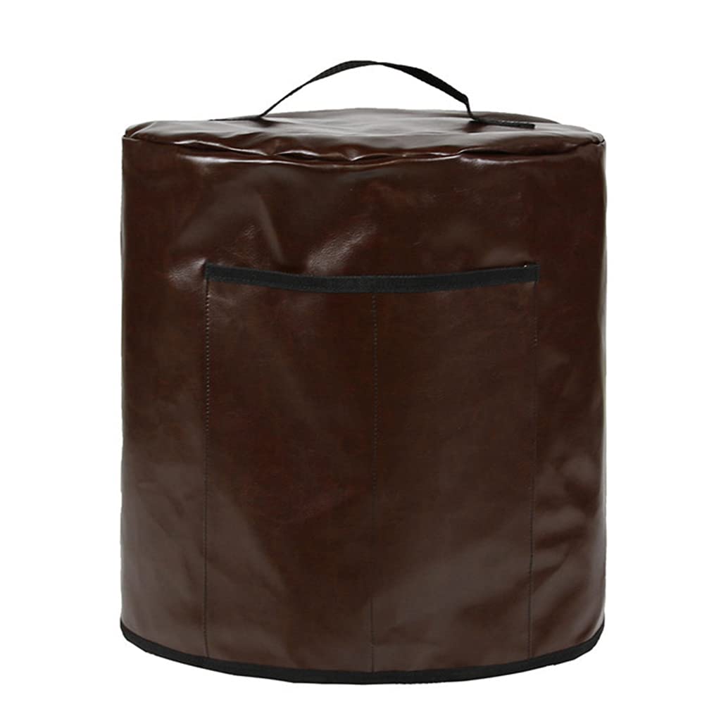 Beerty Dust Covers - Premium Leather Pressure Cooker Cover with Pocket & Top Handle - Fits 8QT Air Fryer, Rice Cooker & Kitchen Appliances - Perfect for Countertop Protection & Stylish Kitchen Decor