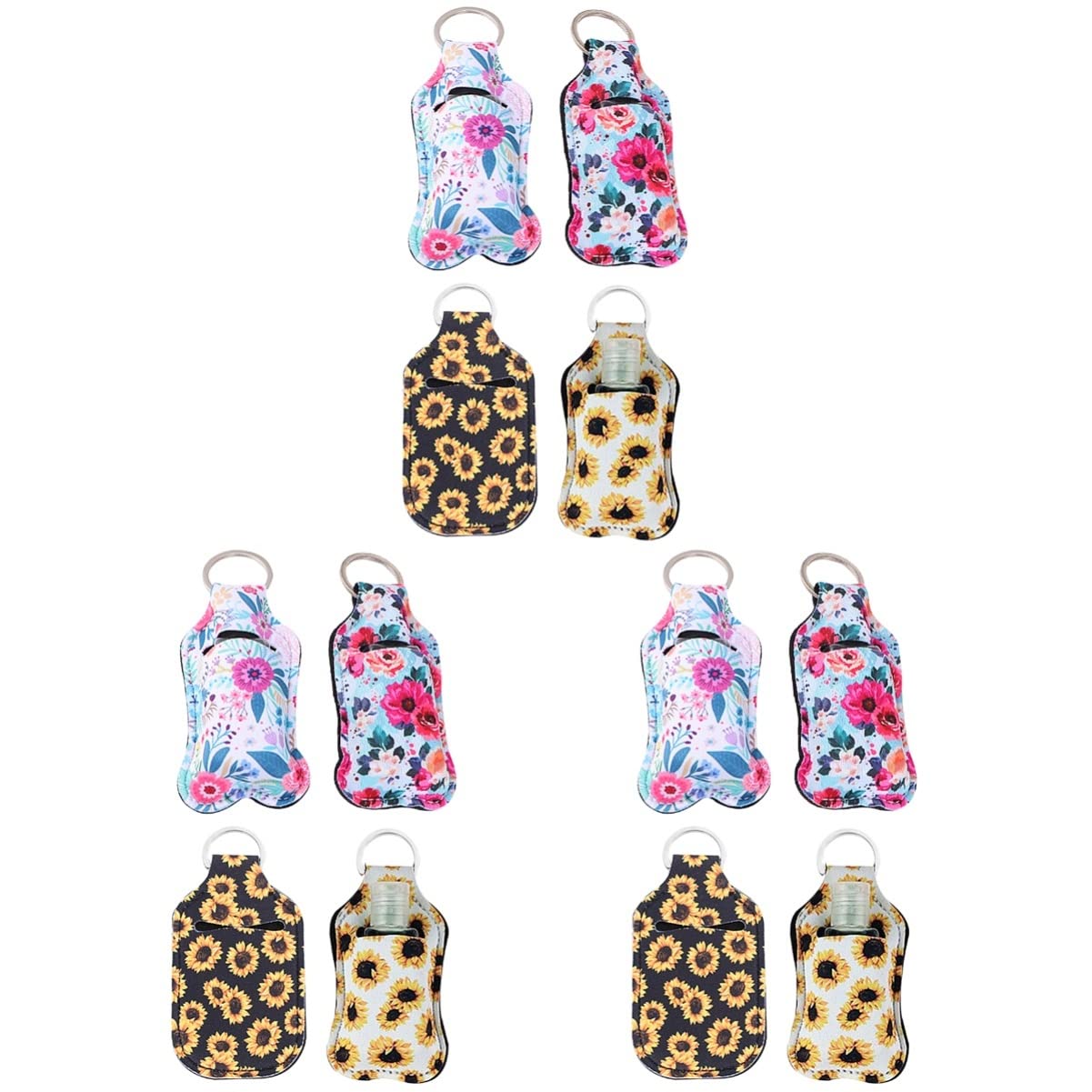 FRCOLOR 24-Piece Travel Shampoo Bottles Set - Refillable Keychain Cosmetic Containers for Shampoo, Lotion & Perfume | Portable Leak-Proof Toiletries for Air Travel, Gym & Camping