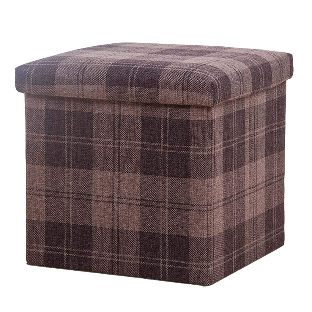 DPPAN Storage Ottoman Stool Bench - 30x30x30CM Multi-Functional Cloth Storage Chest with Footrest for Bedroom, Living Room & Sofa - Perfect for Small Space Organization, Under Bed Storage & Extra Seating