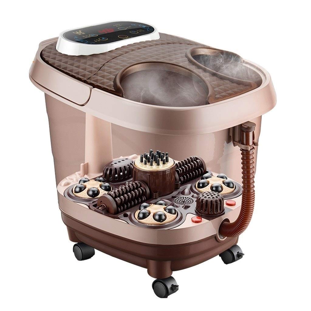 Electric Foot Spa Massager with Heat - Portable Foot Bath for Relaxation, Pain Relief & Improved Circulation - Brown, 44x36x38cm - Perfect for Home Use, Spa Days & Self-Care Routines