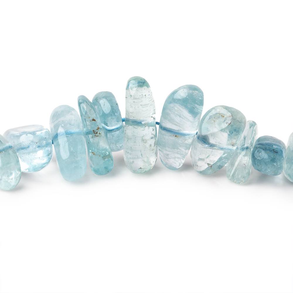 10-17mm Aquamarine Plain Nugget Beads - 90pcs 16