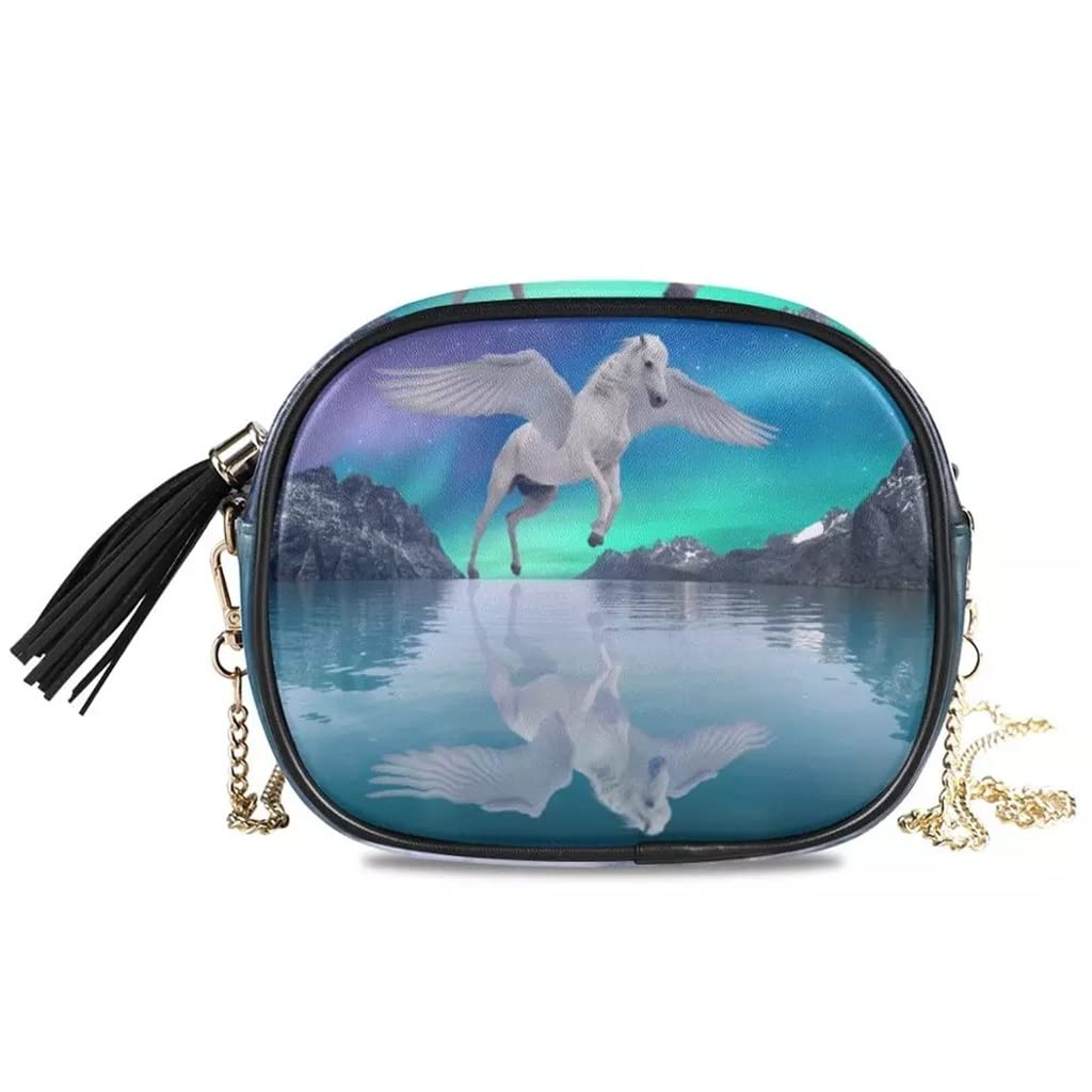JYDQM Women's Crossbody Bag with Chain - Fashion PU Leather Mini Shoulder Bag, Small Flap Phone Purse for Daily Use, Work, Shopping & Travel