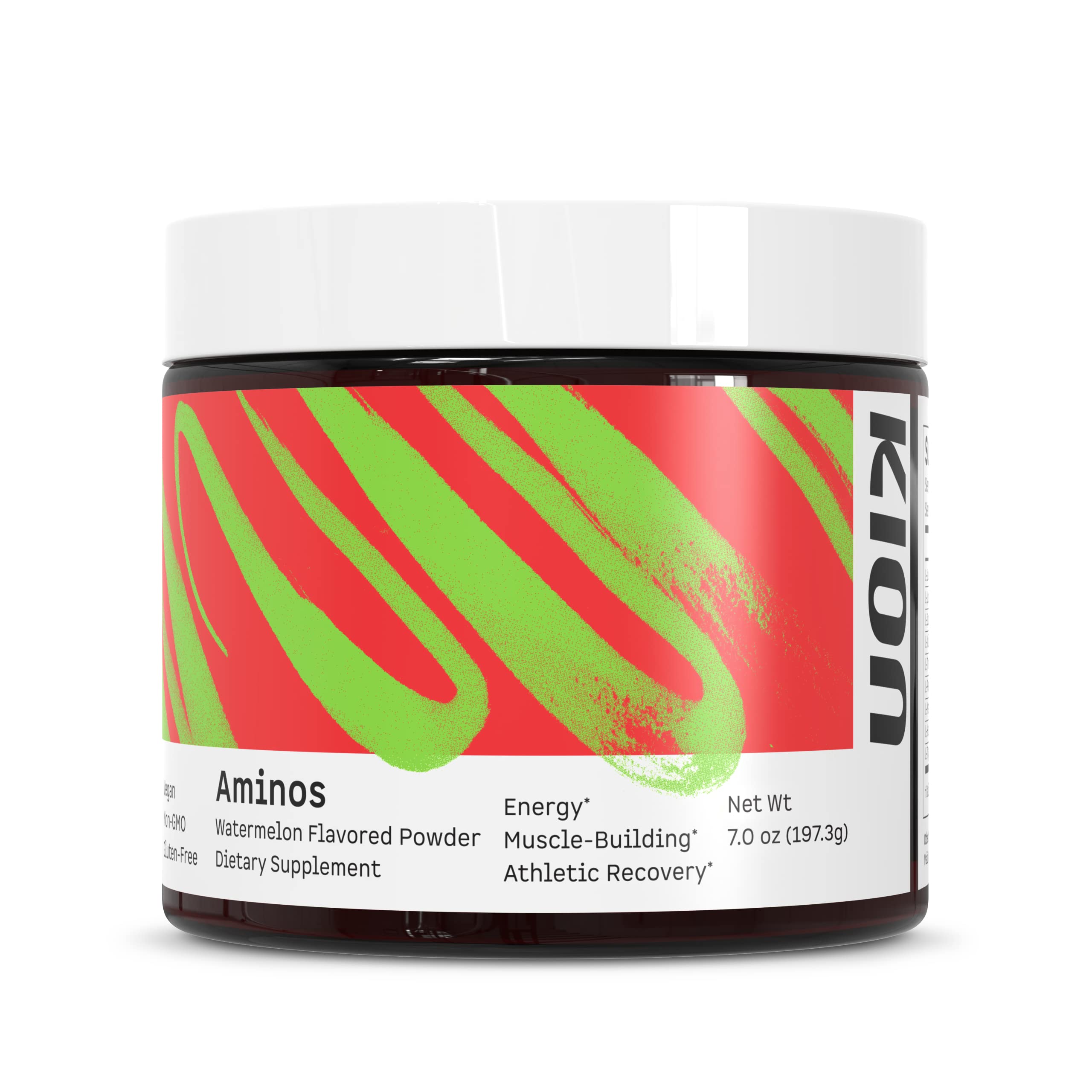 Kion Aminos Essential Amino Acids Powder - Muscle Recovery Supplement with EAAs & BCAAs for Athletes & Fitness - 30 Servings Watermelon Flavor - Pre & Post Workout, Energy Boost & Recovery Drink